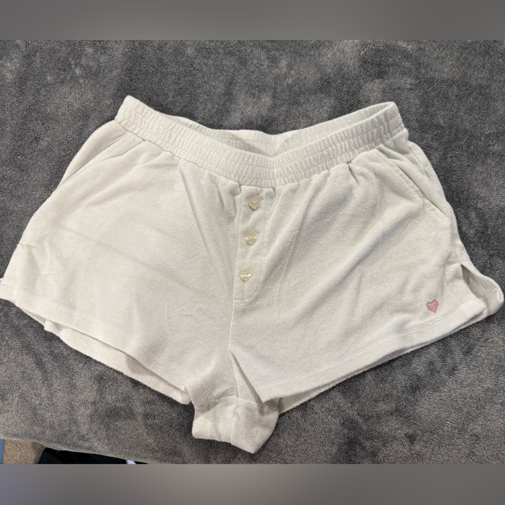 Stoney Clover White Terrycloth Shorts